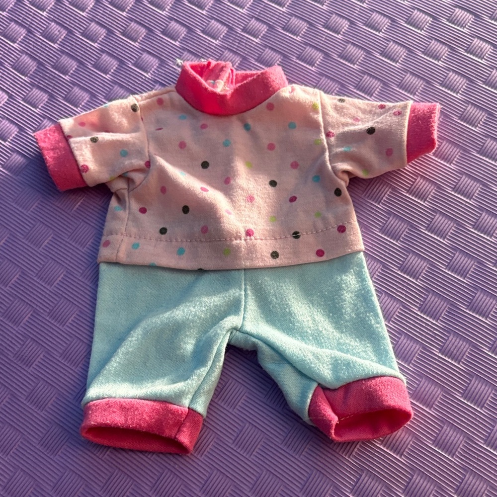 Colorful Polka Dot Doll Outfit